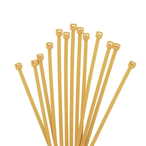 beige zip ties - XINGO 1000 PCS 4 inch Cable Zip Ties, 18lb Strength, Small Tie Wraps Self-Locking Nylon Zip Ties for Indoor and Outdoor Use (Gold)