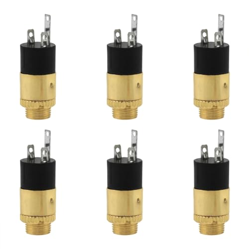 Conector estéreo hembra 3.5mm chapado en oro panel x6 miniatura 1