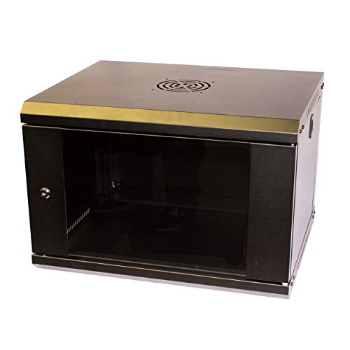 I-CHOOSE LIMITED Paquete Plano 6U Gabinete de Montaje en Pared de 19 para Paquete Plano Auto Ensamblaje - 450 mm de Profundidad