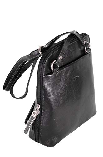 Sac à main convertible sac à dos femme KATANA en cuir réf 82364 taille moyenne (3 coul.disp.) (noir)