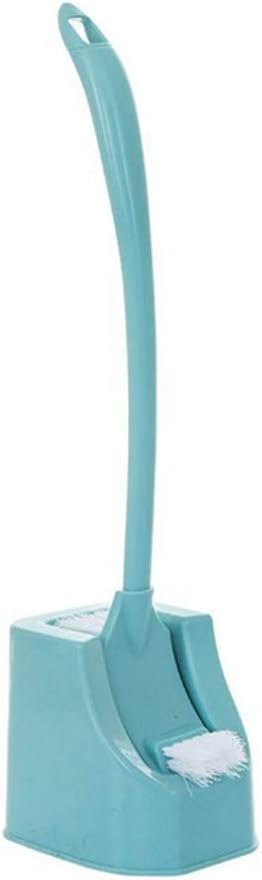 Compact Toilet Brush & Holder,Toilet Bowl Brush and Holder with Under Rim Cleaner for Bathroom, Space Saving for Storage, Deep Cleaning, Drip-Proof, Easy to Assemble (Blue)