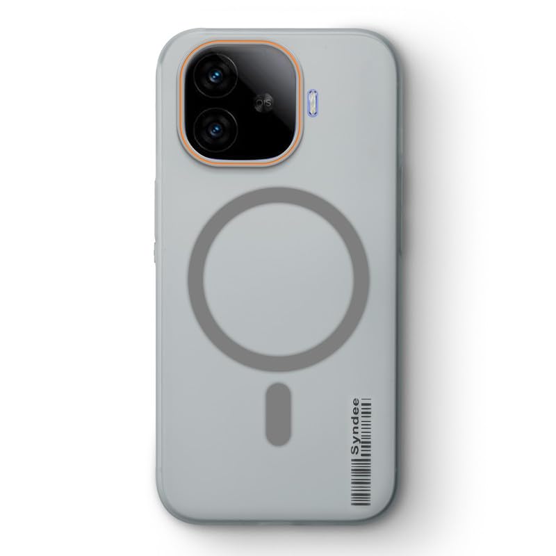 Image of Mr. Case Back Cover for iQOO Neo 10R 5G Sleek Frosted Translucent Back Only Compatible with Wireless Magnetic Accessories | Anti-Scratch Shockproof Phone Case - Grey