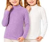 FILOWA Thermoshirt Mädchen 2er-Pack Winter Langarmshirt, Gr.134-140, Lila