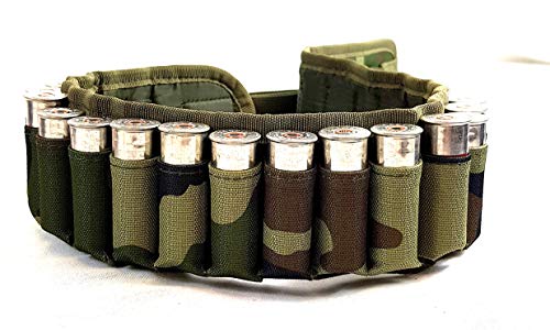 Ra sport Cartuccera Cintura Cal 12 da Caccia Nylon Cartucciera Regolabile Verde