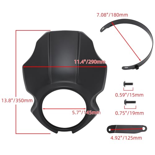 Carénage phare noir mat pour Yamaha XVS 950 Spec Bolt 2013-up - 3