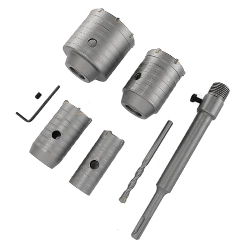 Kit de brocas para concreto 30mm a 65mm con vástago SDS Plus miniatura 6