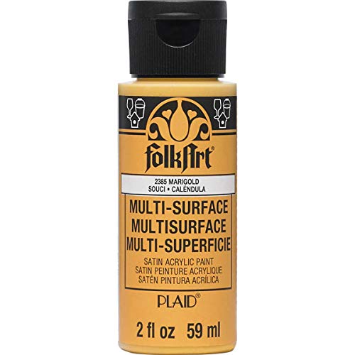 Image of FolkArt Multi Surface Acrylic Paint, 2 oz, Marigold 2 Fl Oz