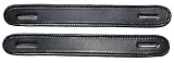 Pair of Black Leather Slotted Steamer Trunk Handles By Congress Leather 100BLK