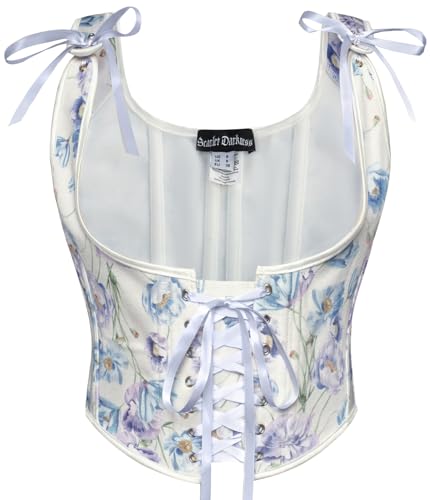 Scarlet Darkness Floral Underbust Corset Top