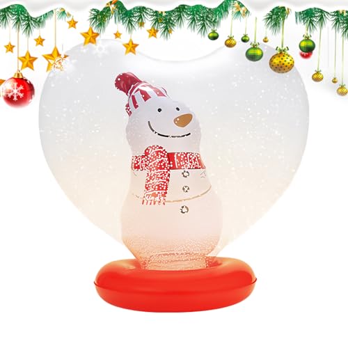 Decoración navideña luminosa en forma de corazón con bola de burbujas 2