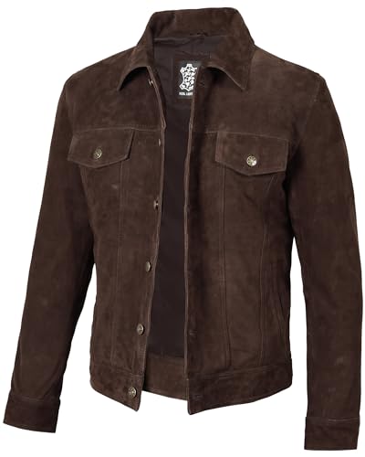 Premium Lambskin Leather Vintage Trucker Jacket Men - Shirt Collar Leather Jackets For Mens