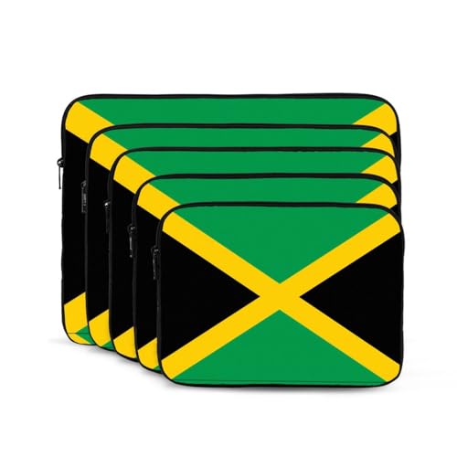 Flag Of Jamaica Laptop Sleeve Case 17 Inch Suitable For Notebook Computer Tablet Traveling Carrying Simple Case2