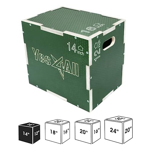 Buy Yes4All 3 in 1 NonSlip Wooden Plyo Box, Plyometric Box for