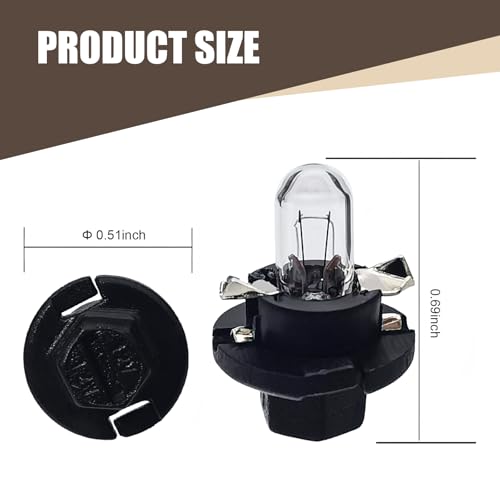5 piezas bombillas halógenas para tablero T5 12V 12W miniatura 2
