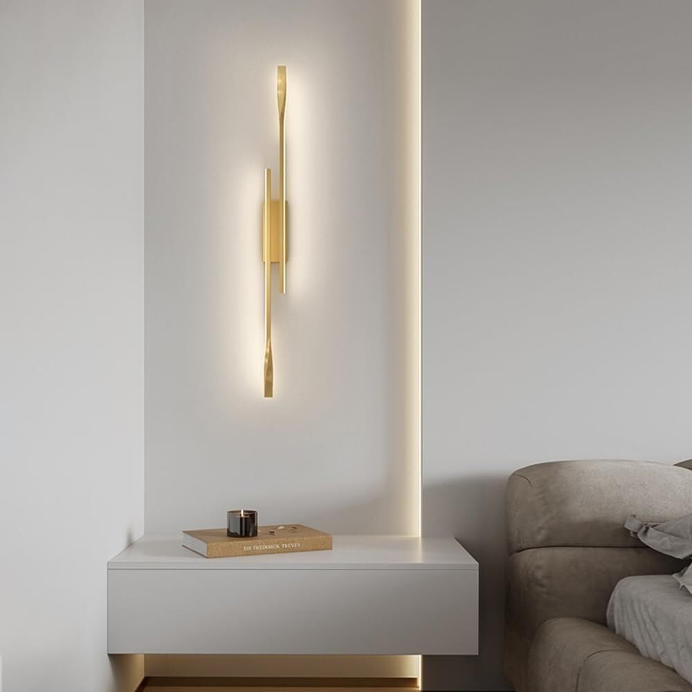 Nowoczesna narożna lampa ścienna LED Długie ściemnialne oświetlenie liniowe do przedpokoju sypialni kuchnia wyspa bar salon łazienka