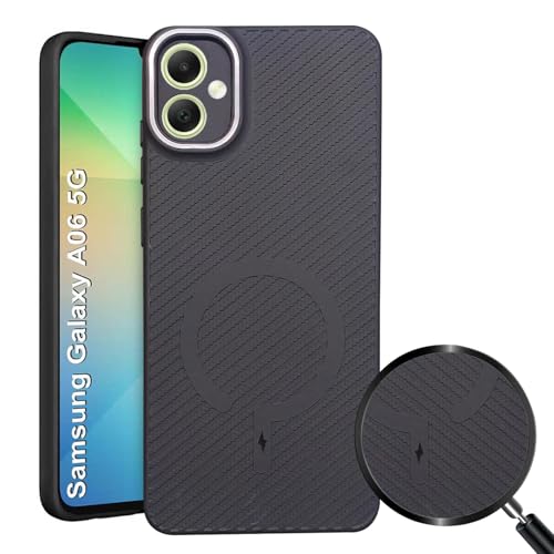 Image of LIRAMARK Rugged Carbon Fibre TPU Armor Silicone Back Cover Case for Samsung Galaxy A06 5G