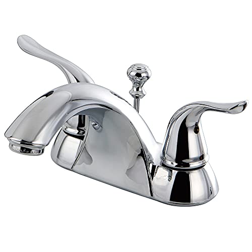 Kingston Brass KB2621YL Yosemite 4 Inch Centerset Two Handle Lavatory Faucet, Polished Chrome, 5-1/8 inch in Spout Reach, Polished Chrome