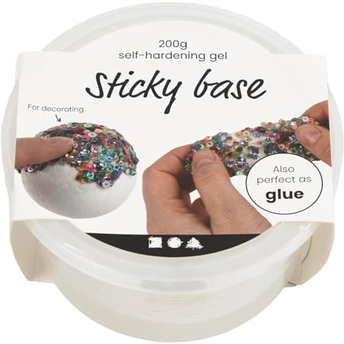 Sticky Transparent Modelling Compound, Use for Beads, Sequins, Mini Glass Balls, 200g