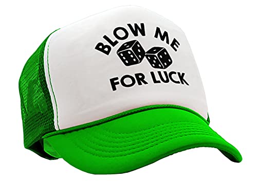 Image of Guacamole - Blow ME for Luck - Casino Craps dice - Vintage Retro Style Trucker Cap Hat