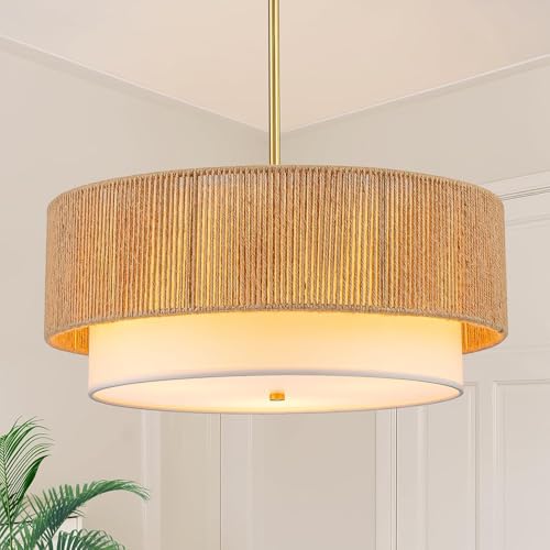 Lustre en rotin moderne pour créer une ambiance douce dans votre chambre