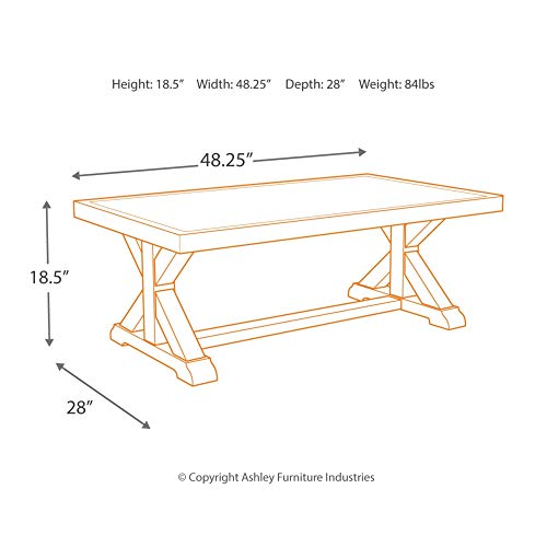 Signature-Design-by-Ashley-Beachcroft-Outdoor-Rectangular-Porcelain-Top-Coffee-Table-Beige Signature Design by Ashley Beachcroft Outdoor Rectangular Porcelain Top Coffee Table Beige