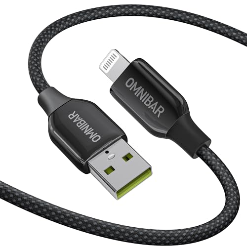 Image of Heavy Duty USB A to Lightning Cable 6FT, MFi Certified Apple Lightning Cable, Nylon Braided iPhone Charger Cord for iPhone 14 /13 /12 /11 Pro Max /XR /XS /X iPad AirPods BeatsX CarPlay Cable