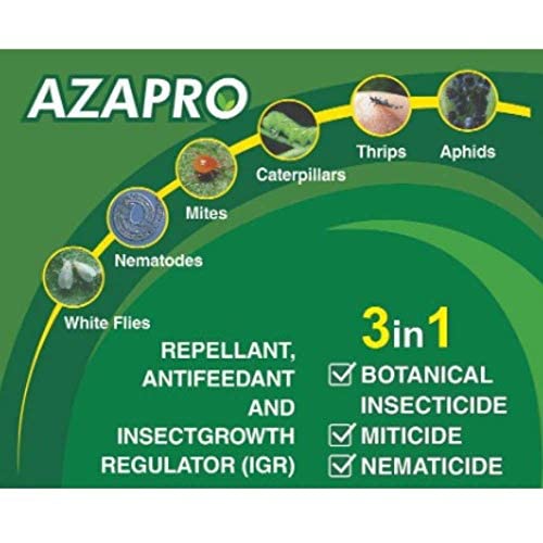 Miniatura 5 de Azapro - Insecticida botánico - Manejo de plagas y control de crecimiento concentrado para jardinería orgánica (2.5 galones)