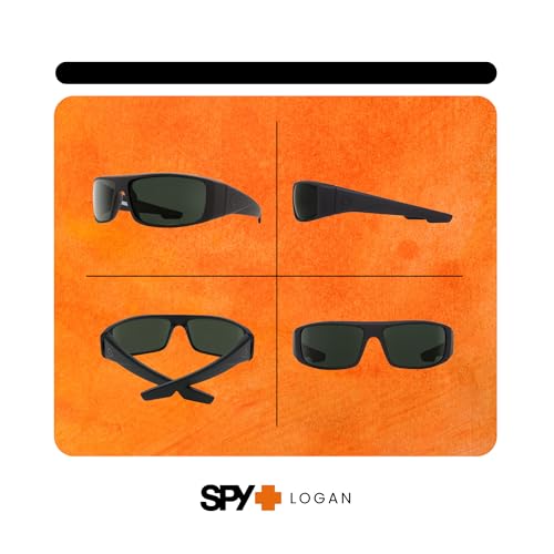Spy Logan Rectangular Sunglasses for Men +BUNDLE with ACCESSORY EYEWEAR KIT3