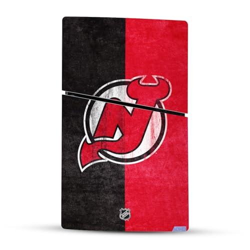 Skin New Jersey Devils PS5 Slim Digital autocollant vinyle NHL console