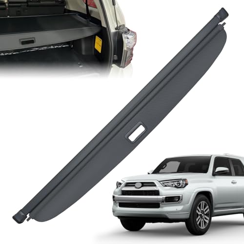 Blycorul Trunk Cargo Cover for Toyota 4Runner 2010-2024 with Carbon Fiber Texture Ends Anti - Peeping Retractable Security Shade for Privacy 4Runner Accessories