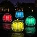 Linkax Solar Pool Licht Poolbeleuchtung Solar Wasser Schwimmende Lampen Solar Schwimmkugel Wasserdicht Teichbeleuchtung Farbwechsel für Garten Baum Teich Swimming Pool Party (4 Stück)