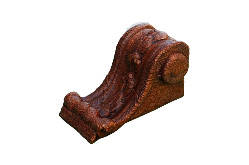 MENSULA DECORATIVA IMITACIÓN MADERA DE POLIURETANO 8,5CM DE ANCHO X 16CM DE LARGO X 9,5CM DE ALTO (Nogal)