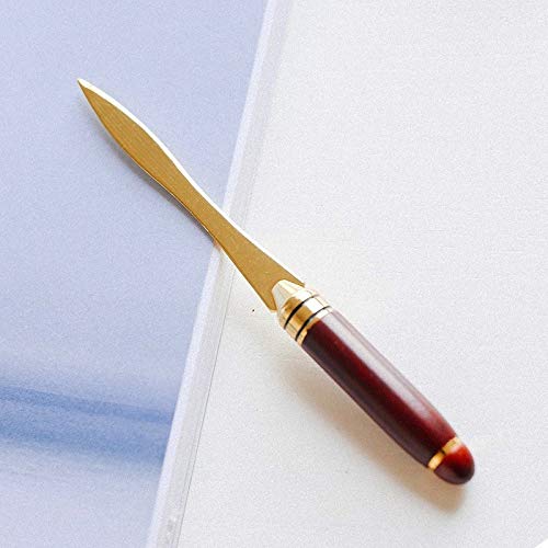 Xrten 2 stuks brievenopeners, omslagopener van metaal met houten handvat, duurzaam mes voor het openen van enveloppen - Afbeelding 8