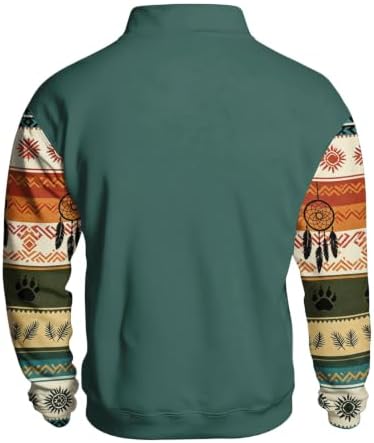 Aztec Sweater Men Western Shirts Cowboy Jacket Vintage Sweatshirts - 3