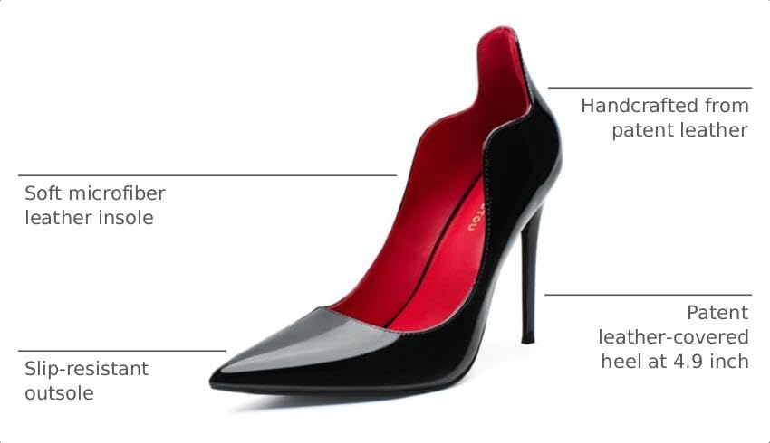 Image of Unisex High Heels for Men and Women 4.9 Inch Stiletto Heels