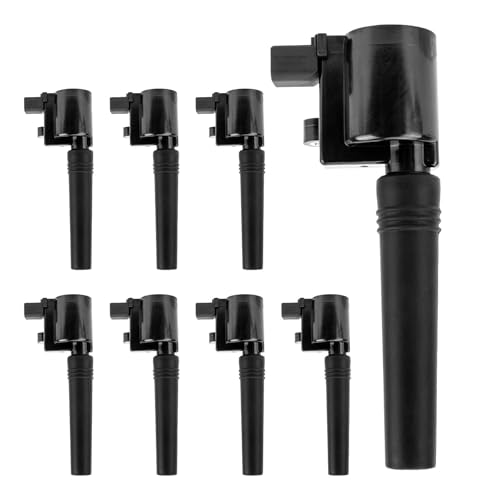 Image of PHILTOP Set of 8 Ignition Coil Pack Compatible with LS 2000-2006, S-Type 2000-2003, Thunderbird 2002-2005 3.0L 3.9L 4.0L 4.2L V8 Replacement for FD506 C1234 DG515 DG509