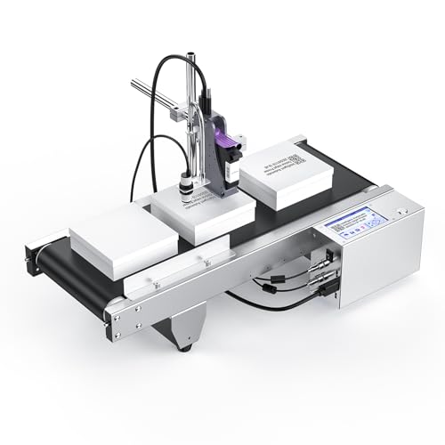 Image of JS350 Automatic Inkjet Coding Machine with Mini Conveyor Belt | 2-12.7mm Industrial Online Inkjet Printer for Expiry Dates, Batch Numbers, Barcodes, QR Codes, Logos & Labels etc.