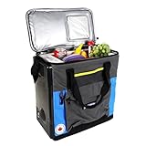 Michelin Electric Portable Cooler Plug in 12V Car Cooler/Warmer, 15 qt (14 L), Portable Car Fridge w/USB Charging Port,w/DC Power Cord, Shoulder Strap, Cord Storage, Travel Fishing Trucking Road Trip