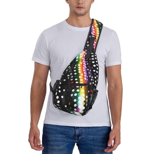 Mochila cruzada deportiva unisex 2L negra miniatura 7