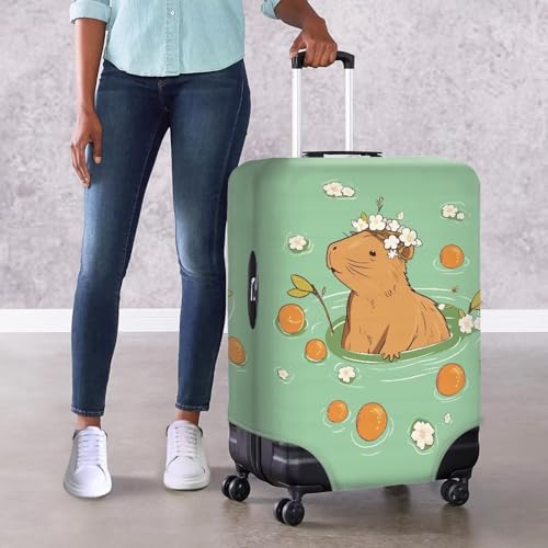 Image of Mumeson Capybara Luggage Cover Washable Luggage Covers for Standard Suitcase Suitcase Cover Spandex Travel Luggage Cases