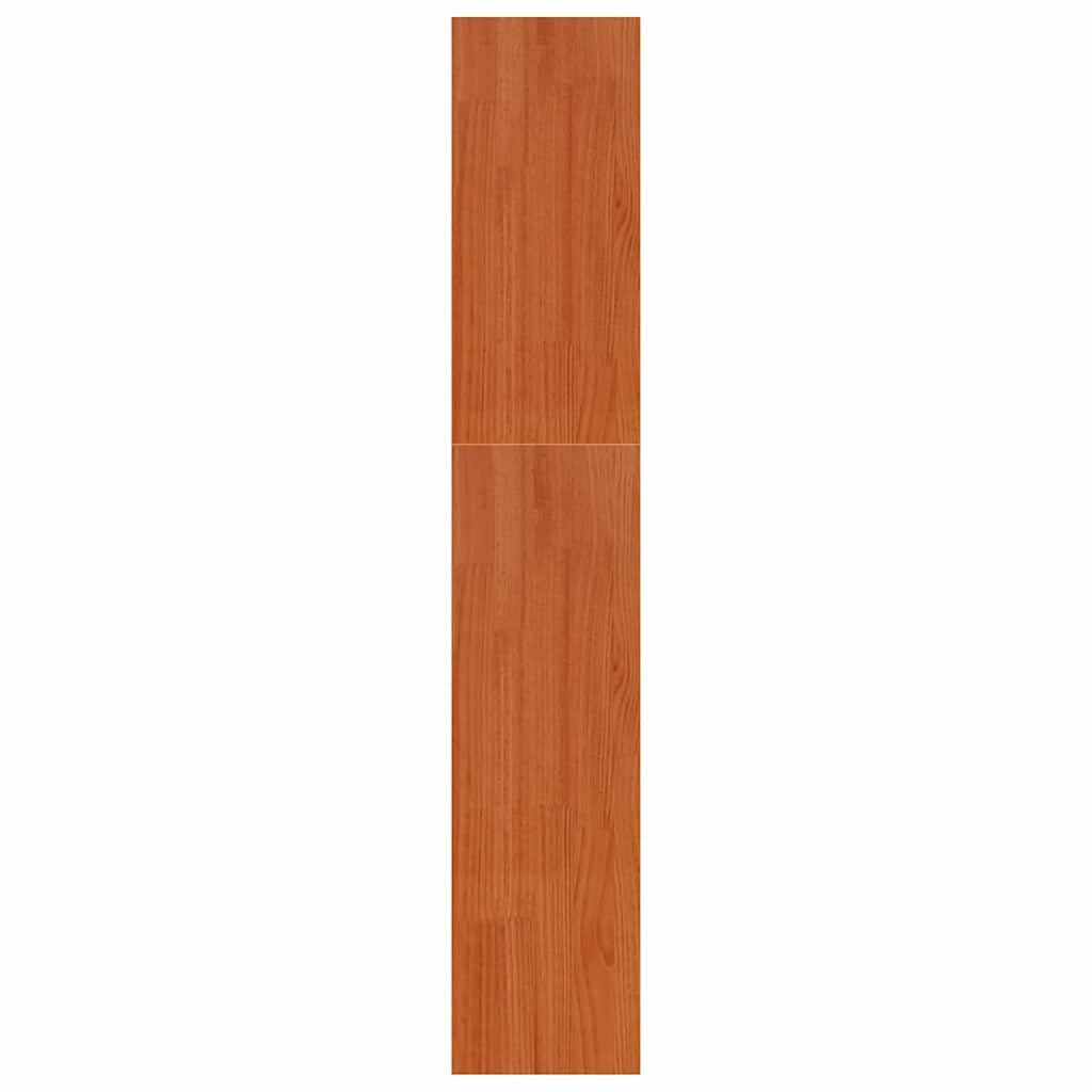 Libreria marrone cerato, 80 x 30 x 167,5 cm, in legno di pino massiccio, con 5 ripiani, per soggiorno, ufficio e cameretta dei bambini, contenitore rustico per libri, documenti, decorazione