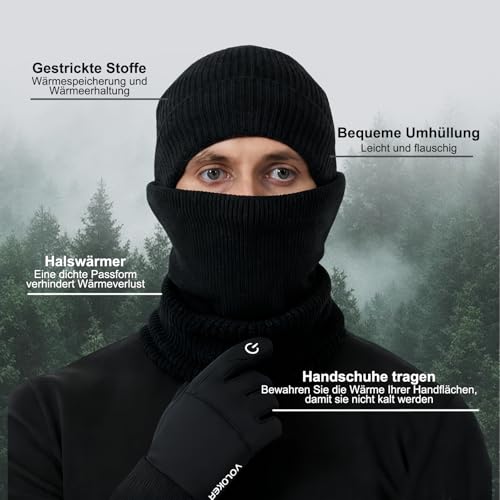 Chauffe-mains pour temps froid avec bonnet écharpe - 3