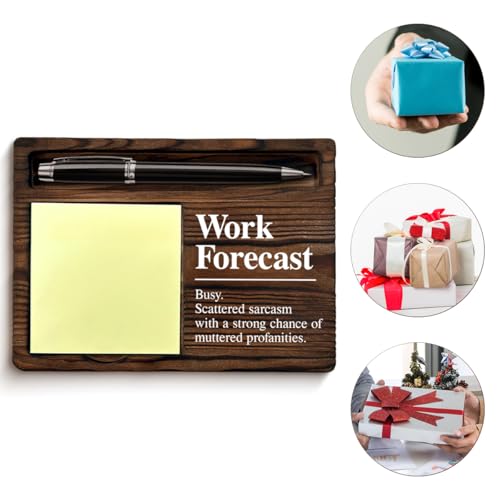funny office sticky note holder humor work gifts for coworkers employees going away farewell work forecast post it note dispenser for office cubicle desk decor