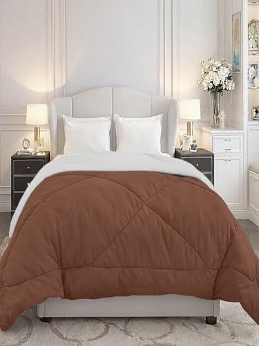 Image of Monte Carlo Polyester Comforter Double Bed | 200 GSM Lightweight & Reversible | Soft Quilt for Mild Winter | Easy Care All Season Comforter (Beige) | 87 x 94 Inches