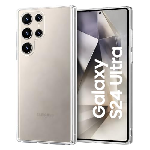 Image of Anti-Yellow Clear Case for Samsung Galaxy S24 Ultra | UV Shield Technology | Zero-Yellowing Formula | Drop Protection (TPU + Polycarbonate | Crystal Clear)