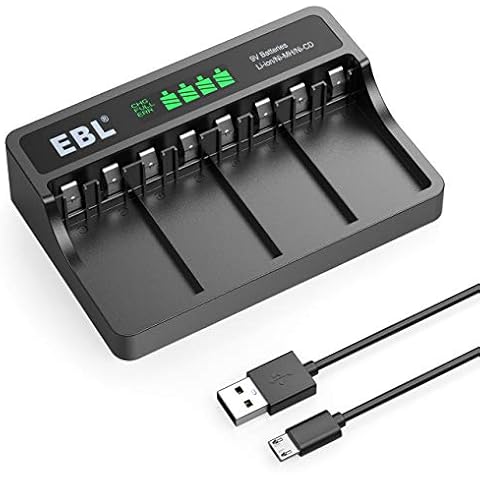 EBL Smart 9V Battery Charger with LCD Display Cover