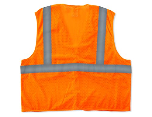 Image of Ergodyne GloWear Reflective Safety Vest, Yellow, Orange, Mesh, Adults, Unisex, Hi-Visibility Safety Vest, Vest