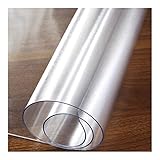 WXQTM Wasserdicht Ölbeständig Einfach Zu Säubern Bodenmatte Bodenschutz，Mattiert Plastik Tischfolie Schutzfolie Folie, 1,5 mm / 2 Mm Dick Schreibtischabdeckung，Anpassbar (2mm,160x230cm)