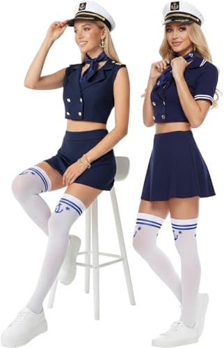 Image of ToBeInStyle Women's Over The Knee Thick Long Socks Thigh High w / 3 Contrast Stripe
