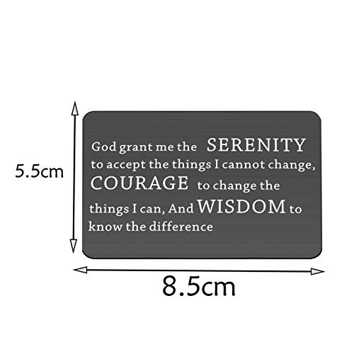 TGBJE Inspirational Wallet Card Inspirational Christian Bible Verse Gift Religious Present Serenity Prayer Gift God Grant Me The Serenity to Accept The Things Gifts (BL serenity card)2